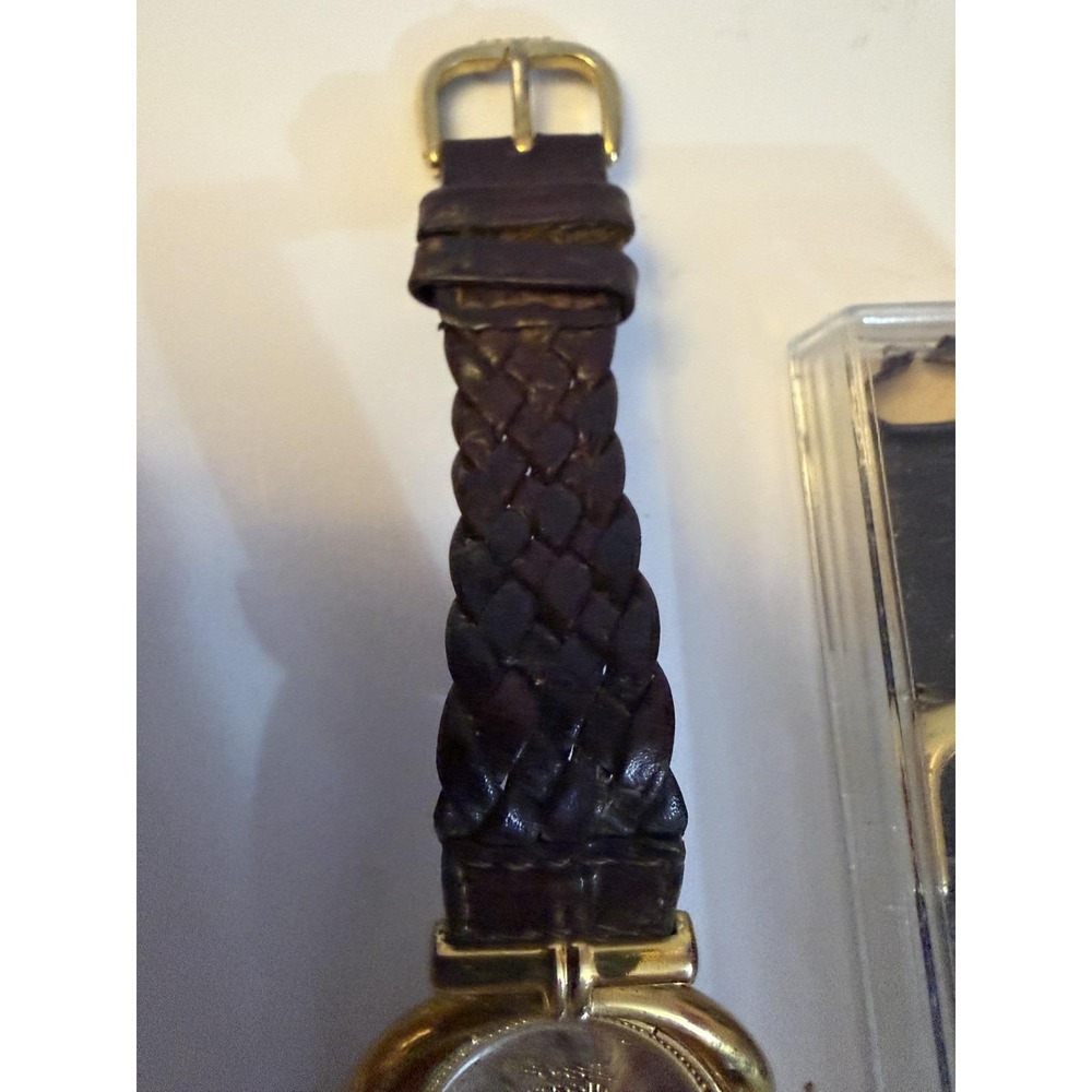 Vintage Fossil Woman's Watch 9244 Non Working Leather Band Metal Case Extra Band - Picture 5 of 14